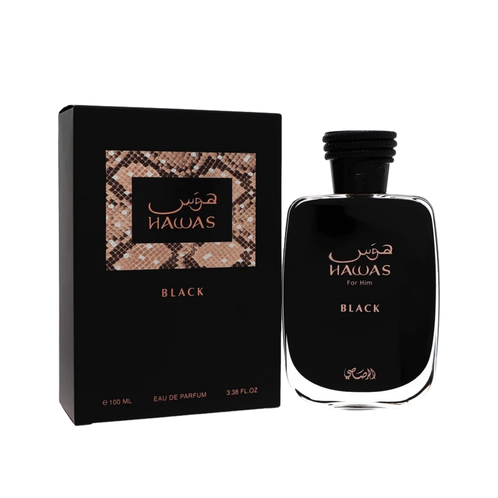 Hawas Black Eau De Parfum by Rasasi 3.3 OZ