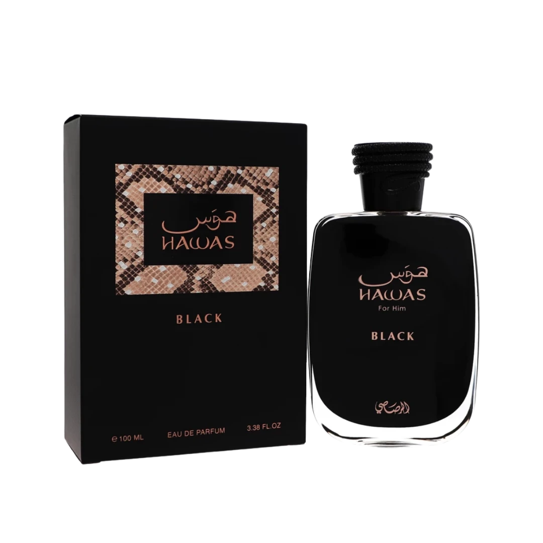 Hawas Black Eau De Parfum by Rasasi 3.3 OZ