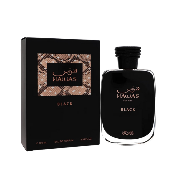 Hawas Black Eau De Parfum by Rasasi 3.3 OZ
